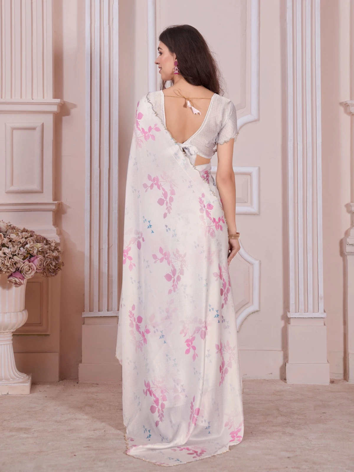 Mehak 642 Series Pure Satin Georgette Digital Print Wholesale Fancy Sarees Catalog — Wholesale Sarees, MPA wholesale from Surat — view 6